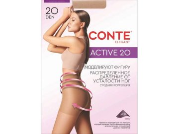 Мила акции Свислочь - Колготки CONTE Active, черный, размер 5, 20 ден