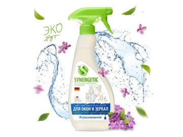 Средство биоразлагаемое SYNERGETIC для мытья окон, зеркал, бытовой техники, 500 мл