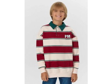 Свитшот для мальчиков в молочно-красную полоску Марк Формель