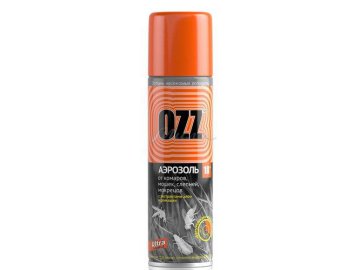 Аэрозоль от комаров, мошек, слепней OZZ 18, 150 мл