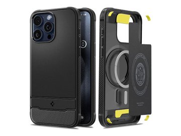 Чехол для телефона Spigen Rugged Armor (MagFit) для iPhone 15 Pro Max ACS06561 (черный)