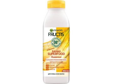 Бальзам-ополаскиватель для волос FRUCTIS Superfood Банан питательный для очень сухих волос, 350 мл