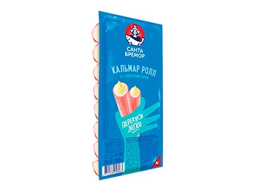 Санта акции и скидки Барань - Палочки кальмаровые Санта Бремор Кальмар-ролл со сливочным сыром имитация 180 г