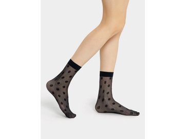 Носки женские капроновые черные в горошек в Лепеле Марк Формель