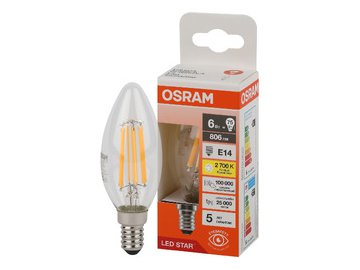 Лампа светодиодная филаментная OSRAM B75 6W 2700K E14 в Барановичах 5 элемент