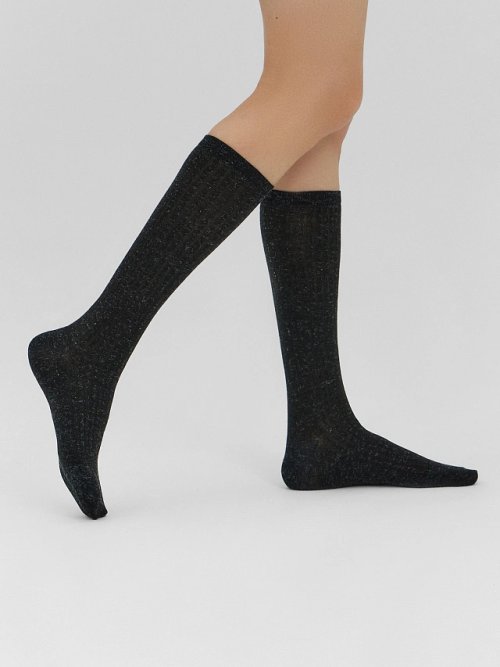 Носки-гольфы женские в черном цвете, фото 1 из 4