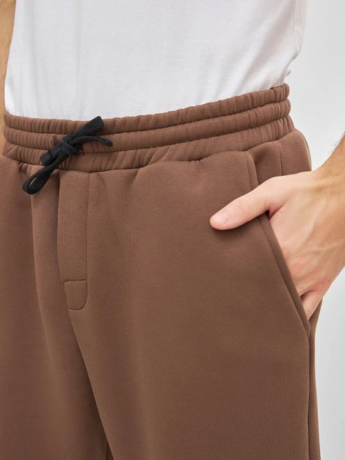 Теплые однотонные брюки в кофейном цвете, фото 4 из 4