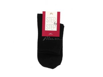Акции Милы Быхов Только в сети «Мила» - Носки женские STEP BY STEP рубчик, черный, размер 23, артикул 2с3325