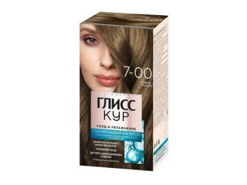 Краска для волос ГЛИСС КУР стойкая, тон 7-00 Тёмно-русый