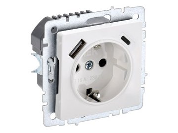 Розетка IEK Brite BR-R14-16-U22-018-K01