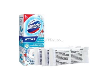 Стикер для очищения унитаза ДОМЕСТОС Морская свежесть, 3 шт по 10 г в Светлогорске Мила