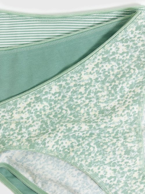 Трусы женские классические мультипак (3 шт.) в бежевом и зеленом цвете, фото 9 из 27