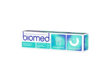 Паста зубная BIOMED Healthywhite Защита от кариеса Отбеливание и восстановление эмали Лесная мята, 65 г