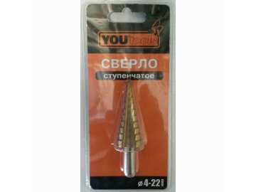 Ступенчатое сверло Yourtools, 10 ступеней, 4-22 мм на акции в магазинах Ома
