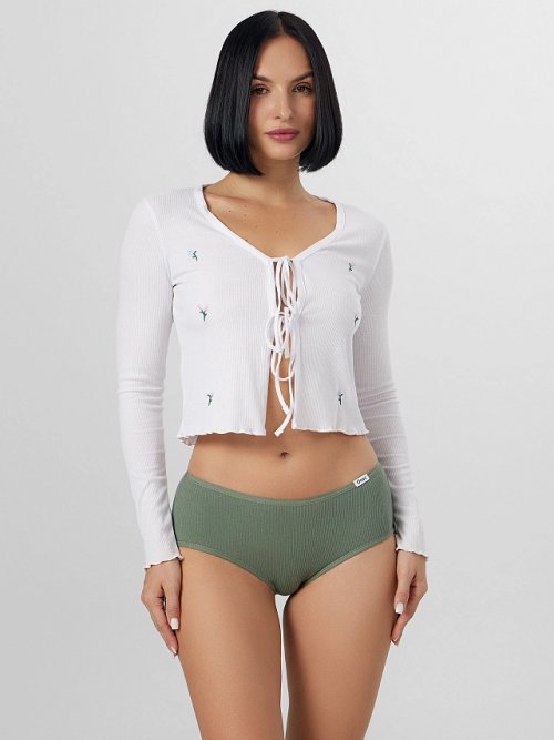 Трусы шорты женские зеленые, фото 1 из 8