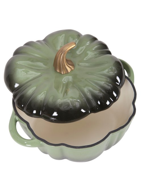 Кокот чугунный эмалированный Pumpkin 1,9 л (зеленый), фото 8 из 36