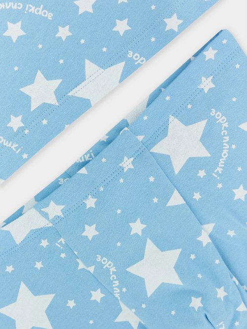 Комплект для мальчиков (майка, трусы) синий со звездами, фото 4 из 12