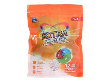 Капсулы для стирки EXTRA Universal, 12 шт Мила