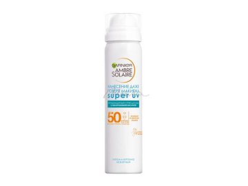 Спрей солнцезащитный для лица GARNIER Ambre Solaire Super UV SPF50 нанесение даже поверх макияжа, 75 мл