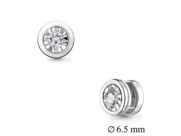 Подвеска шарм Aquamarine, белое золото 585 проба, вставка бриллиант