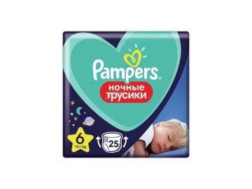 Подгузники-трусики ночные PAMPERS Pants Extra Large (15+ кг) для мальчиков и девочек, 25 шт