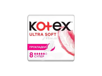 Прокладки женские KOTEX Ultra Super мягкая поверхность, 8 шт