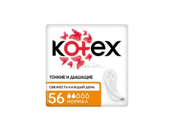 Прокладки женские гигиенические ежедневные KOTEX Normal, 56 шт