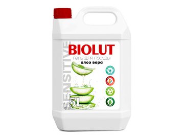Гель для мытья посуды Biolut Aloe Vera с антибактериальным эффектом 5 л
