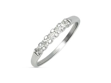 Кольцо дорожка Кристалл, белое золото 585 проба, вставка бриллиант