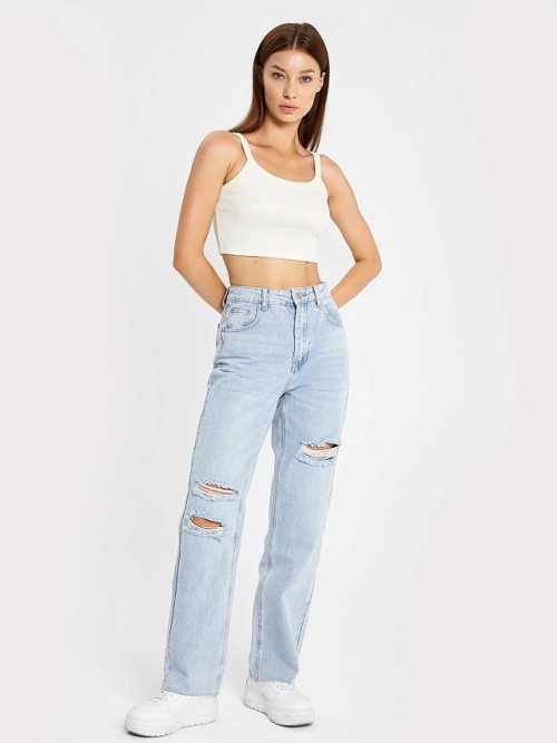 Кроп-топ женский в молочном цвете, фото 3 из 4