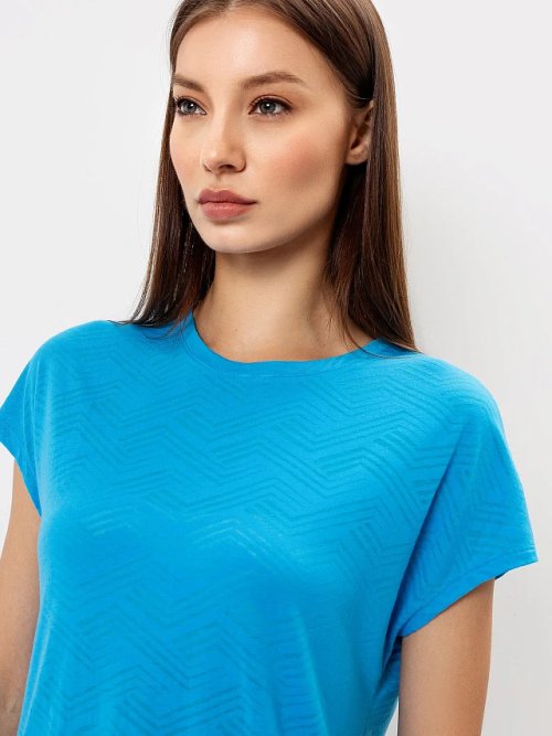 Футболка женская в синем оттенке, фото 4 из 20
