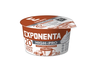 Продукт к/м EXPONENTA с выс сод белка со вкус капучино/карамель 160 г