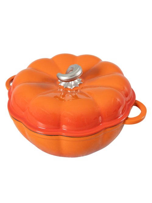 Кокот чугунный эмалированный Pumpkin New 3L, фото 10 из 12