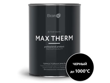 Эмаль ELCON термостойкая черная 0,8кг