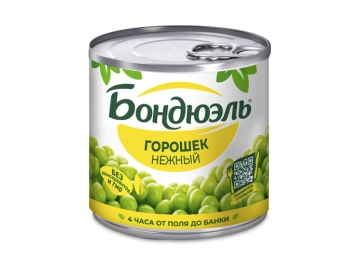 Горошек Бондюэль зеленый Нежный 400 г ж/б