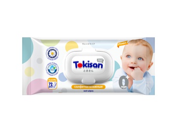 Салфетки вл"TOKISAN"дет.ультрам(ром)72шт на акции в магазинах Евроопт