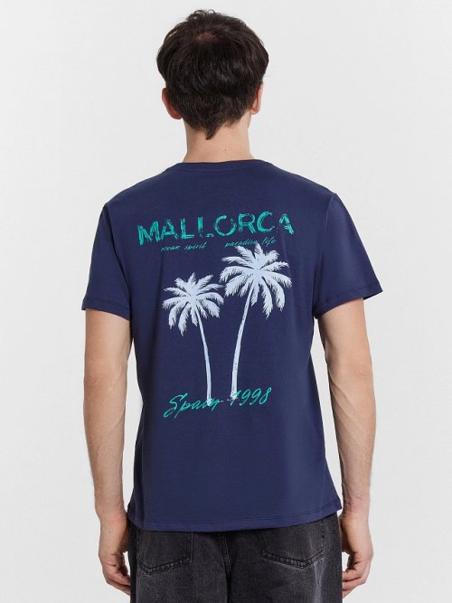 Футболка мужская синяя с принтом "Mallorca", фото 1 из 12
