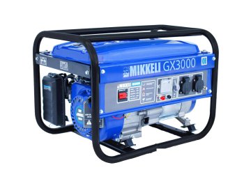 Генератор бенз. MIKKELE GX 3000(220В/3,0кВт,2роз,+12В/8А,бак15л,38кг)