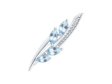 Брошь Diamant, серебро 925 проба