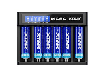 Зарядное устройство XTAR MC6C с USB, Type-C, DC кабелем