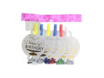 Набор праздничных свистков Happу Birthday, 6 шт, арт. SLW24-89-1