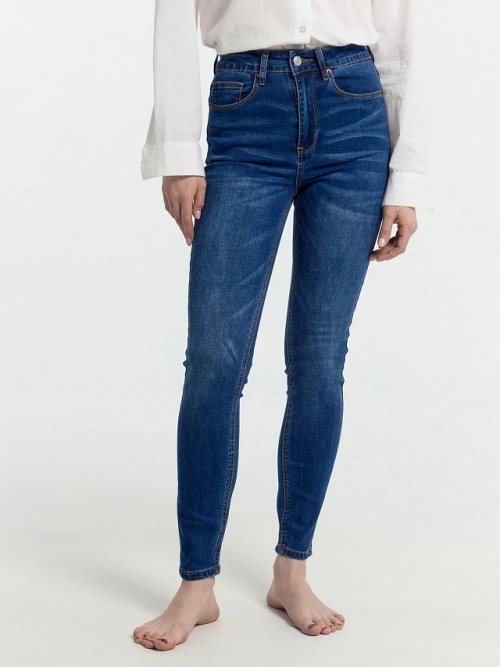Джинсы женские skinny темно-синие, фото 4 из 7