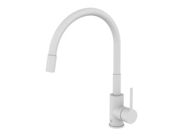 Смеситель для кухни Milardo Meal M01WT0FM05 гибкий излив белый