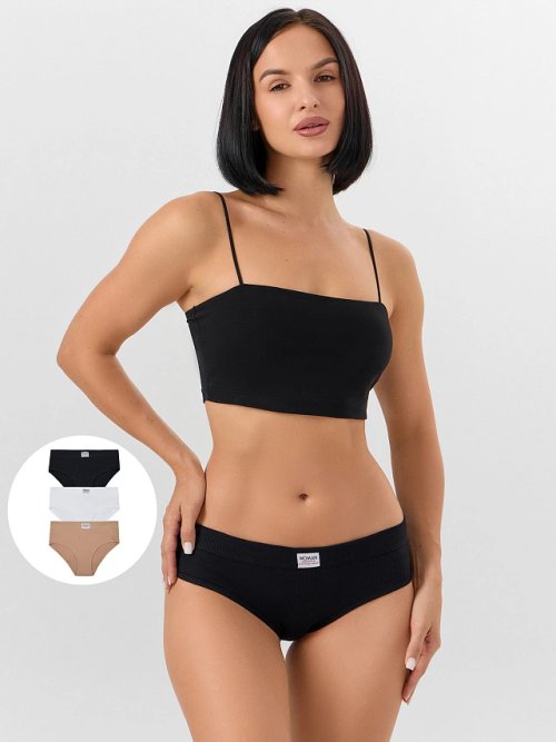 Трусы слипы женские в наборе, 3 шт, фото 1 из 22