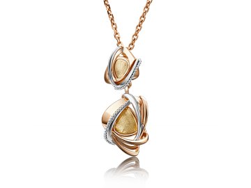 Подвеска декоративная Platina Jewelry, комбинированное золото 585 проба