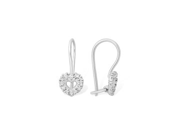 Серьги детские Efremov, серебро 925 проба, вставка фианит