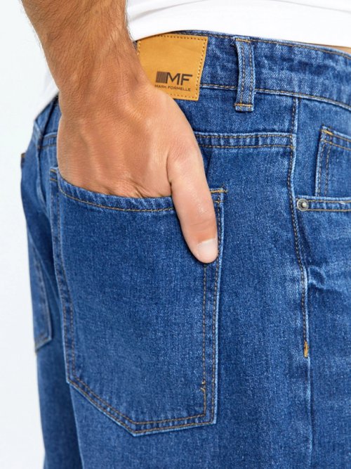 Джинсовые синие шорты для мужчин, фото 4 из 4