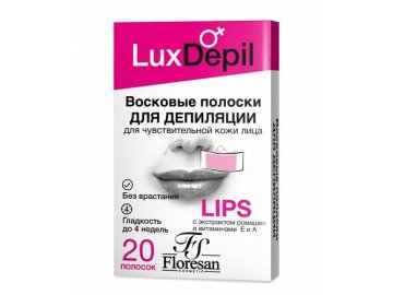 Восковые полоски LUX DEPIL для депиляции чувствительной кожи лица, 20 шт