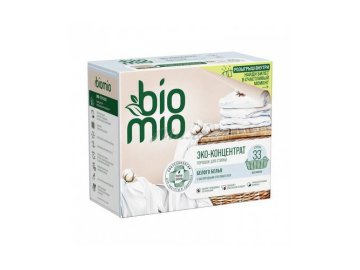 Порошок для стирки BIOMIO для белого белья с кислородным отбеливателем, без запаха, 1 кг