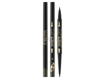 Карандаш-подводка для глаз EVELINE Variete 2 в 1 двусторонний водостойкий Ultra Black